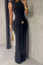 Slim Fit Backless Sleeveless Dress LavishDaily
