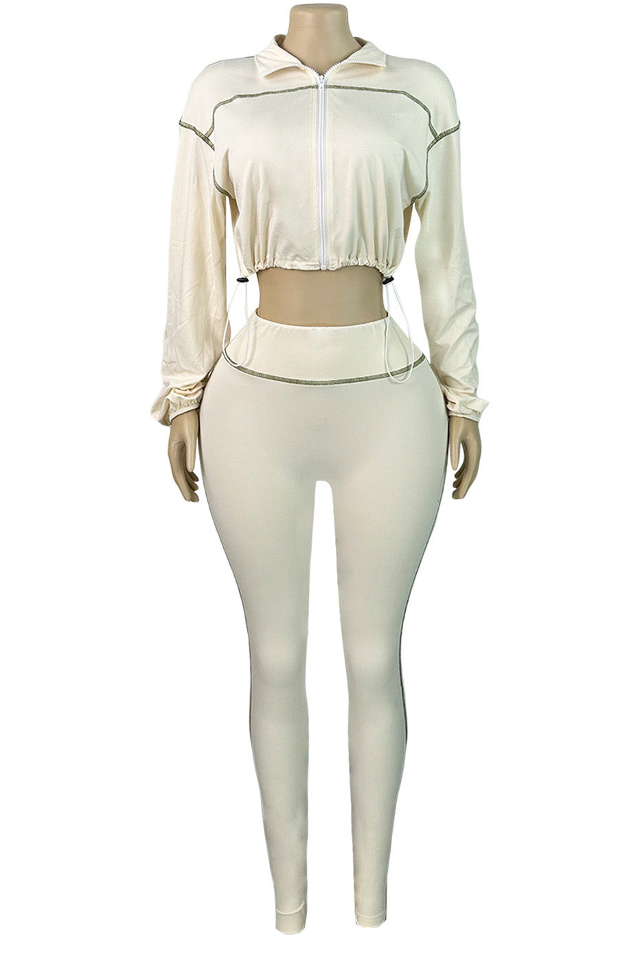 Elastic Waist Slim Fit 2-Piece Set Lavish Daily