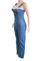 Sleeveless Denim Overall Jumpsuit LavishDaily