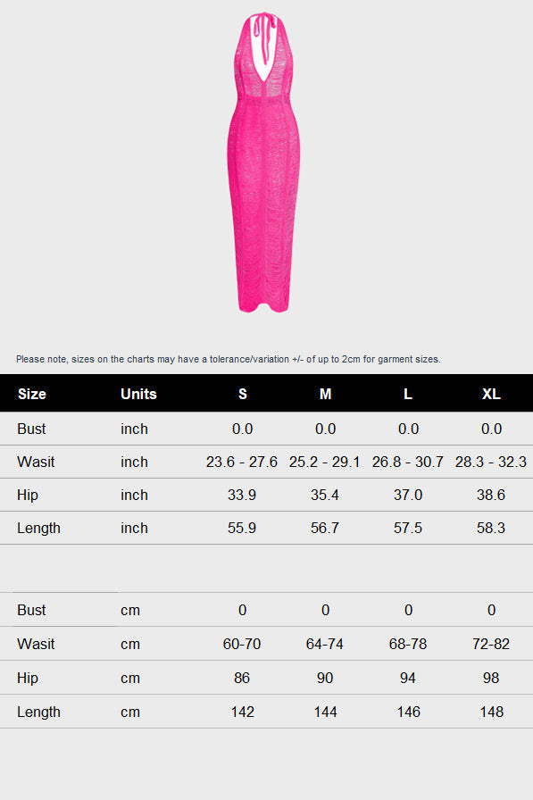 Crochet Ripped Halter Open Back Dress Lavish Daily