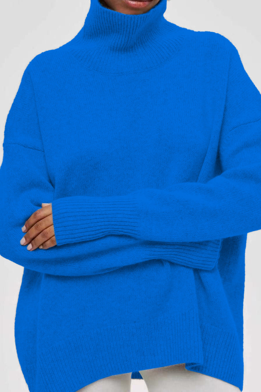Oversized Knitted Turtleneck Sweater Lavish Daily