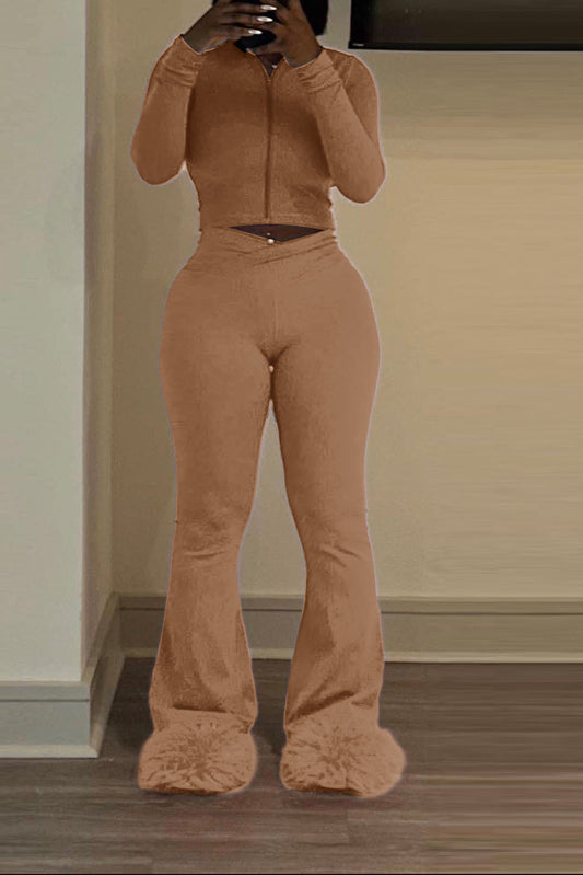 Stretch Long Sleeve Top and Pant set Lavish Daily
