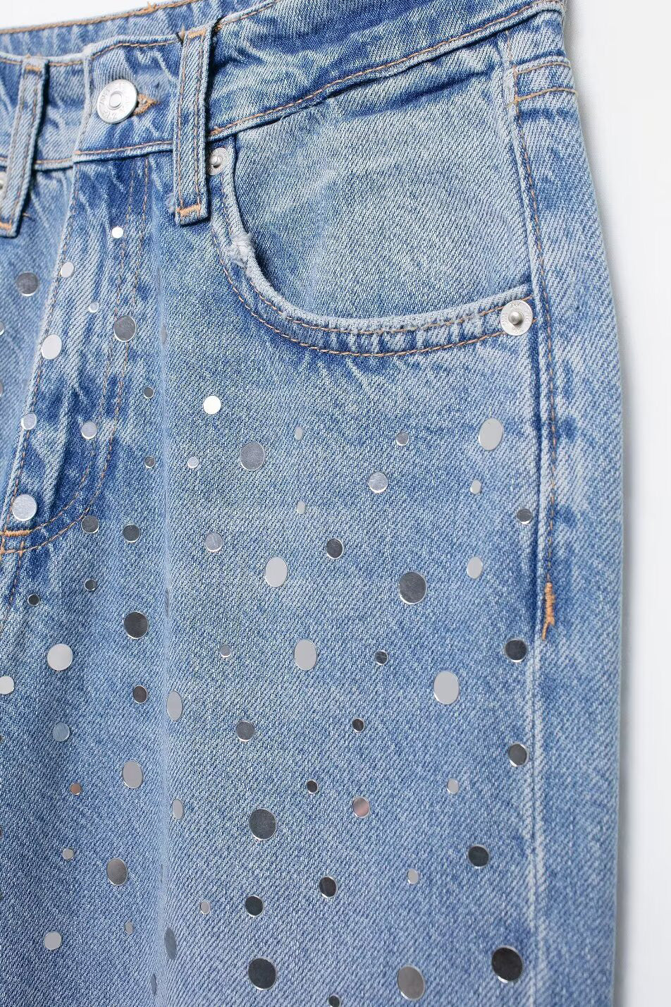 Rhinestone Straight Leg Jeans Lavish Daily