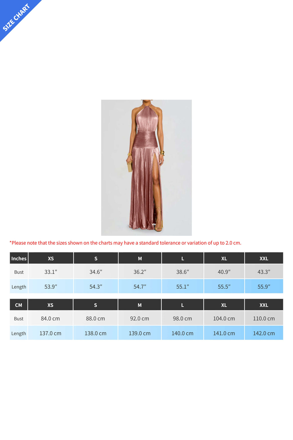 Metallic Pleated Halter Tie Split Dress Lavish Daily