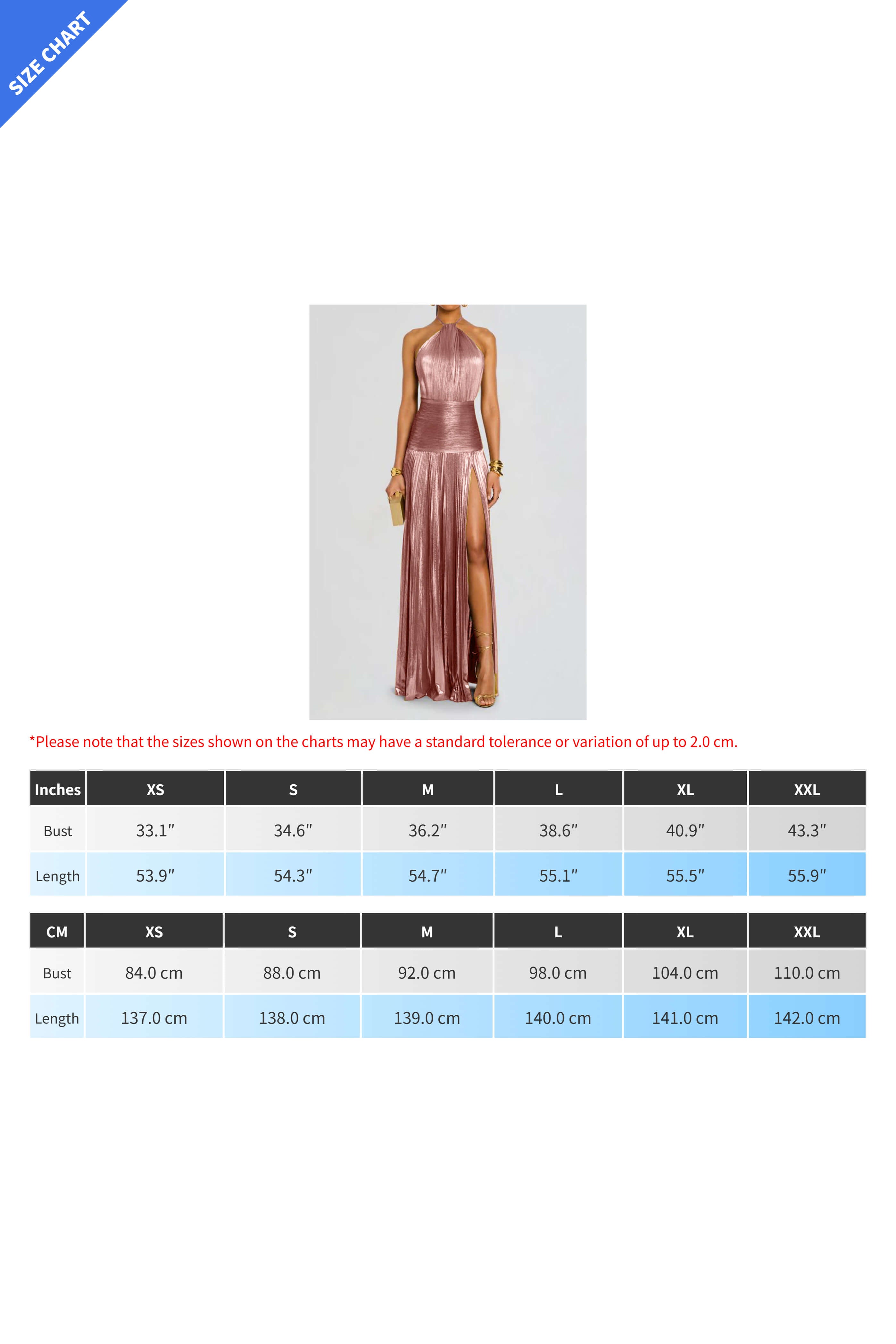 Metallic Pleated Halter Tie Split Dress Lavish Daily