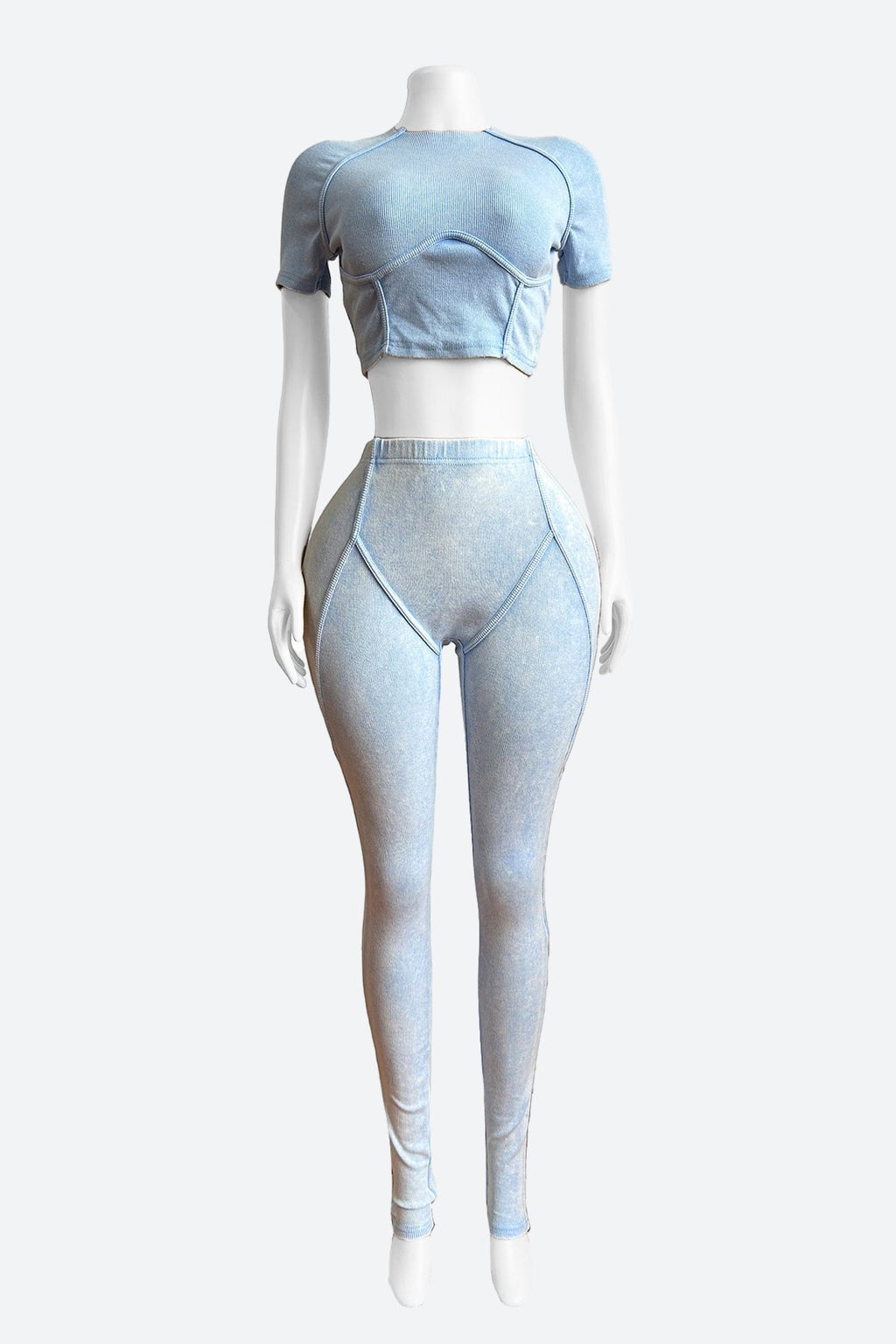 Ribbed Fabric Washed Set Lavish Daily