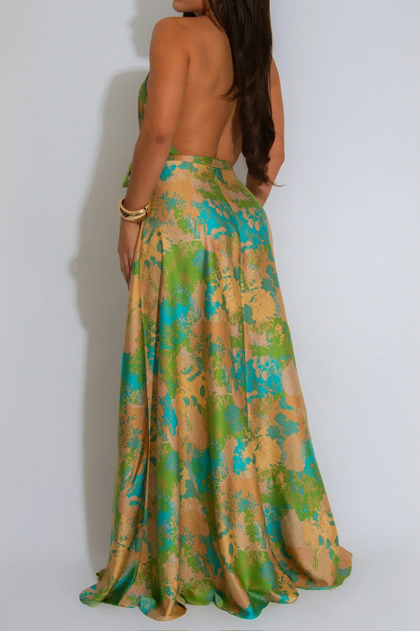 Loose Backless Casual Printed Dress Lavish Daily