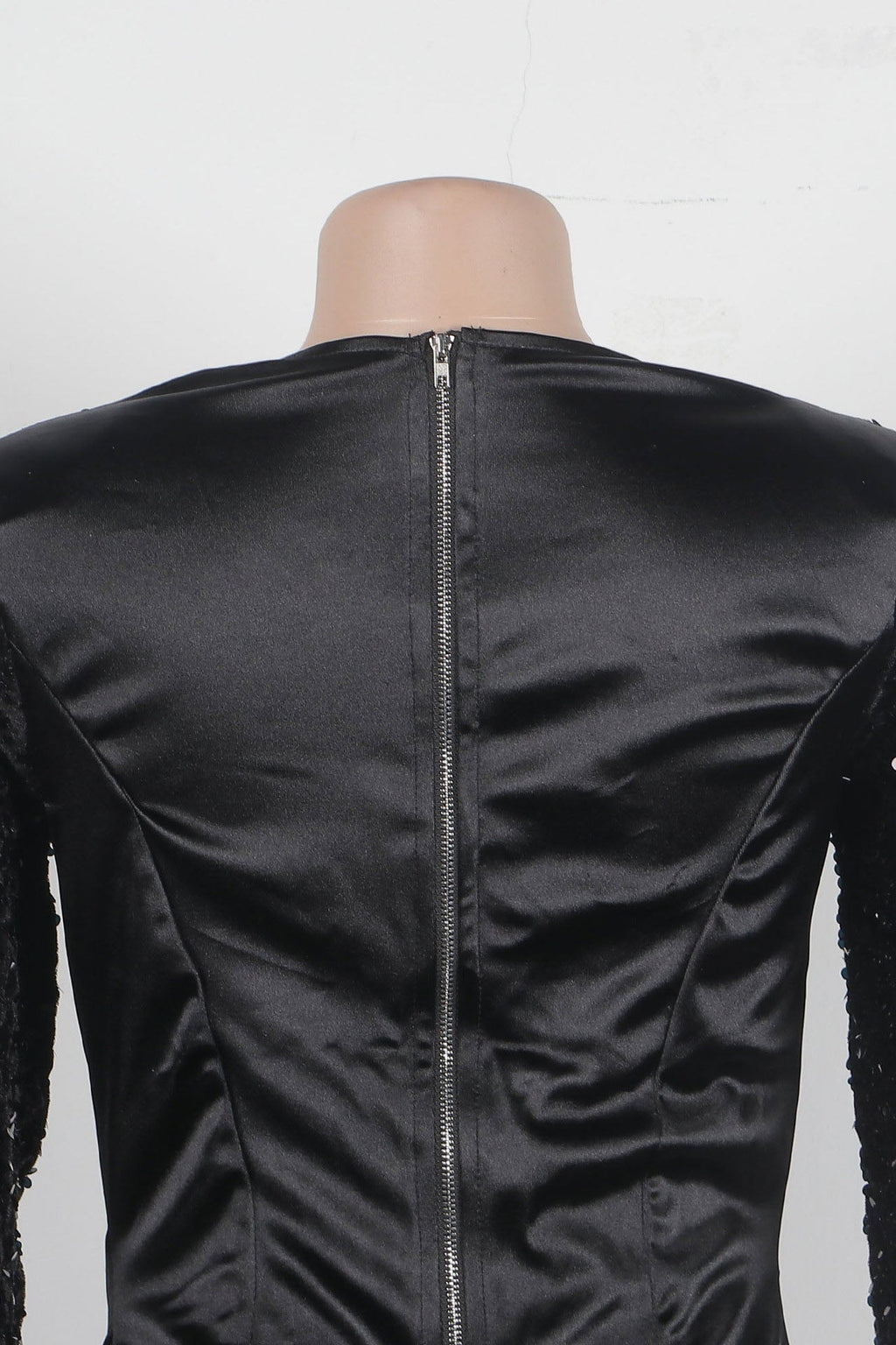 Split Square Cut Collar Stretch Sequin Dress Lavish Daily