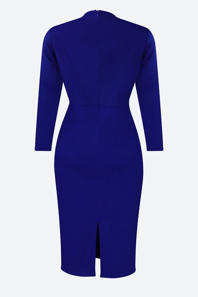 Print Hip Wrap Dress Lavish Daily