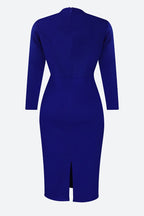 Print Hip Wrap Dress Lavish Daily