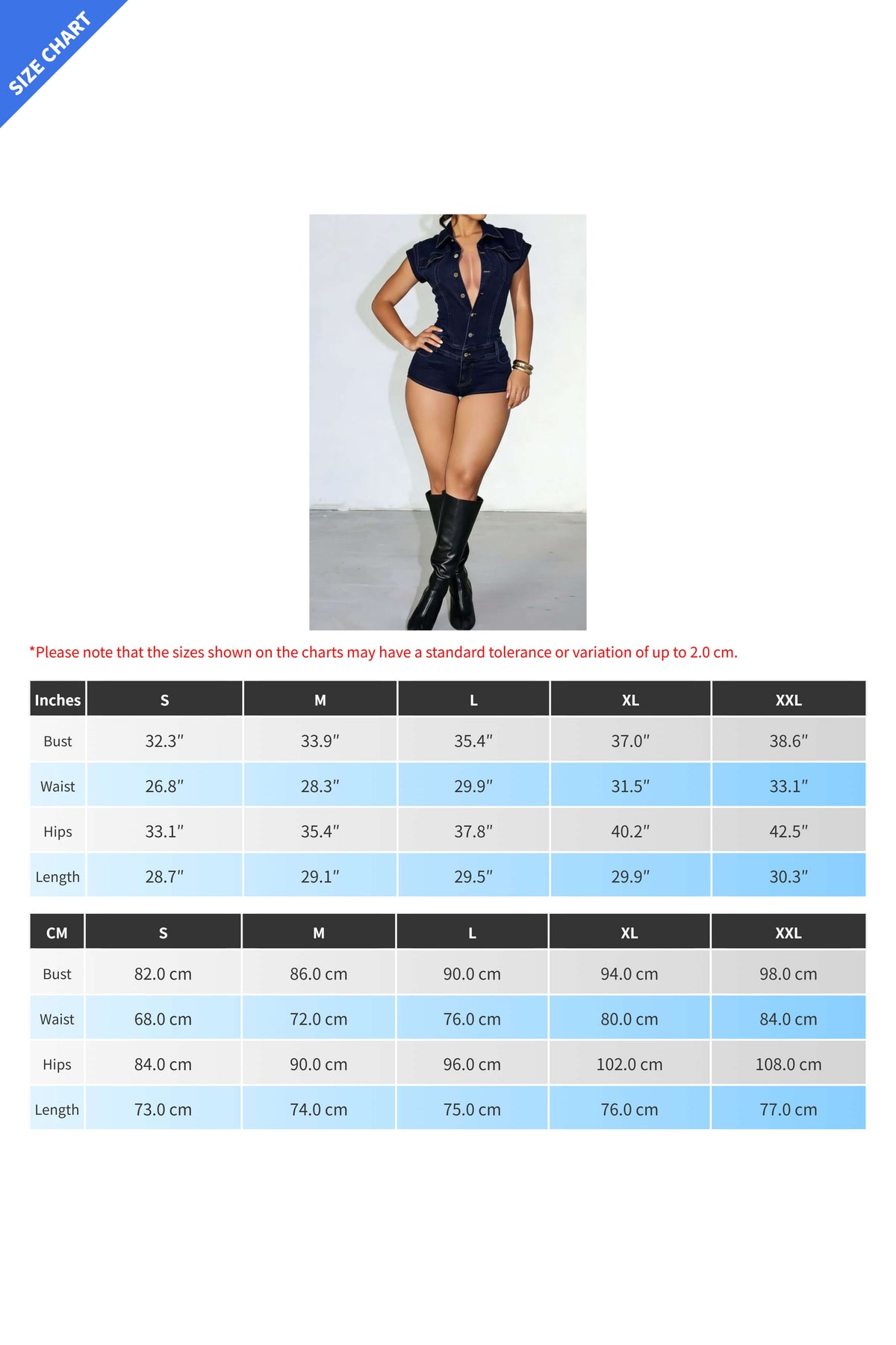 Fitted Denim Button Short Jumpsuit Romper Lavish Daily