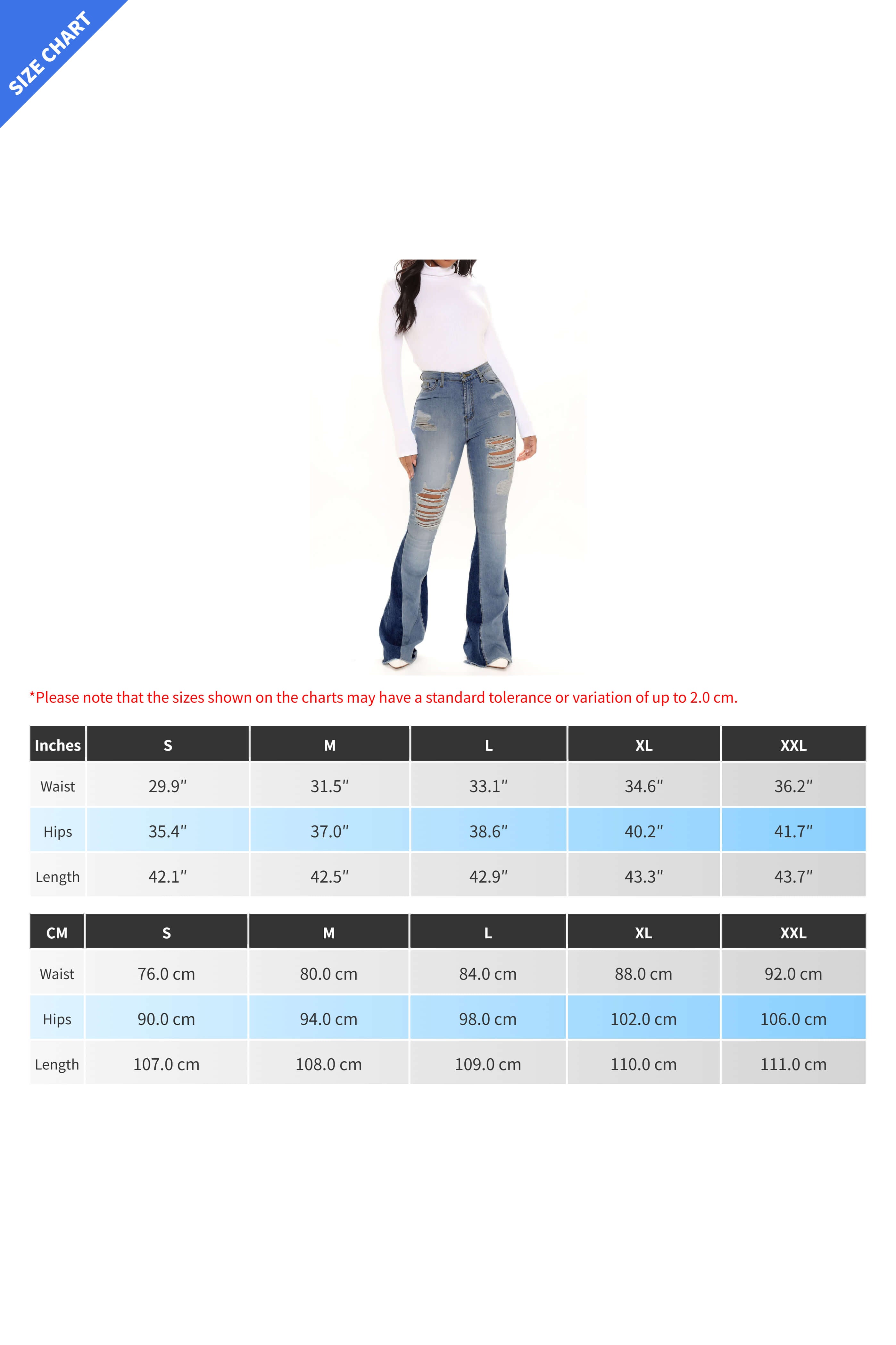 Ripped Bootcut Jeans Lavish Daily