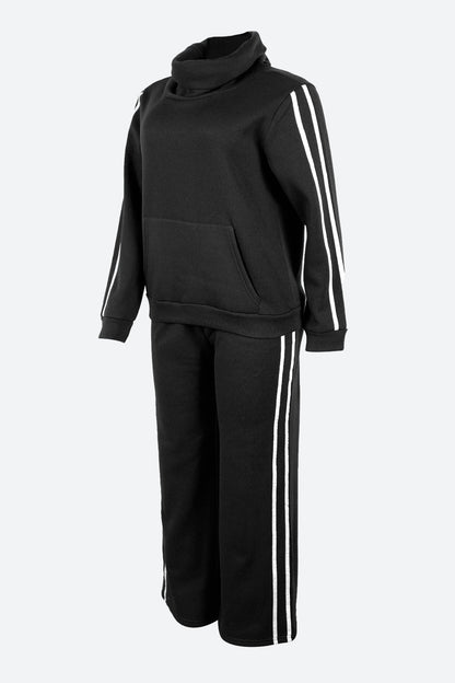 Side Stripe Sweatshirt & Pants Set Lavish Daily