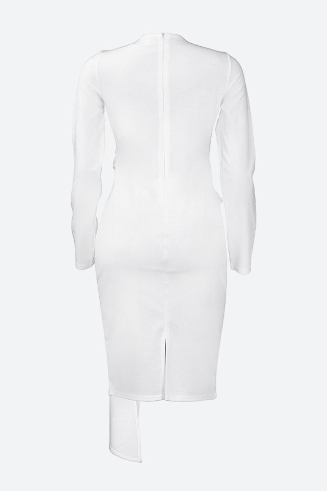 Side Knot Bodycon Dress Lavish Daily