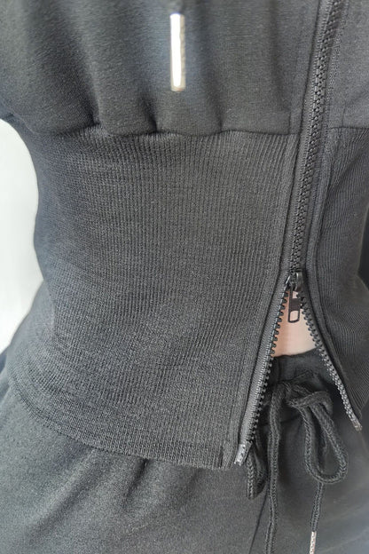 Cropped Zip Hoodie and Shorts Set Lavish Daily
