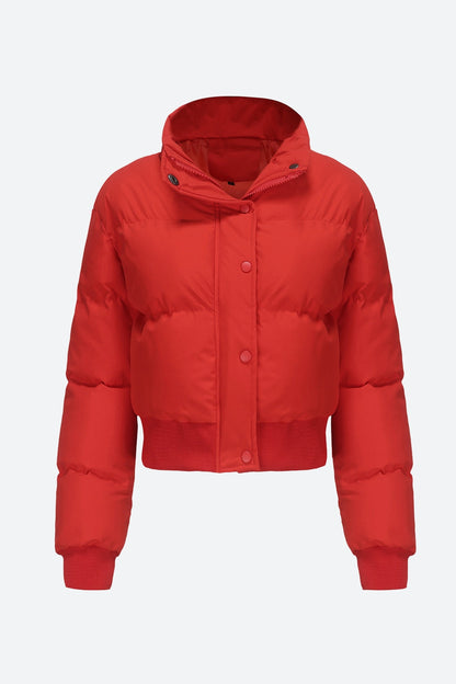 Long Sleeve Puffer Jacket Lavish Daily